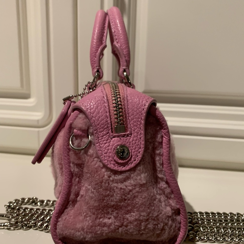 Coach Mini Rhyder 18 Satchel Shearling Bag - Gem